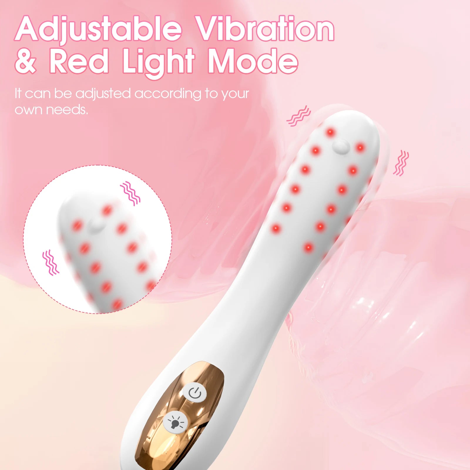 Female Red Light Therapy Device with Heating 36Pcs*360Nm Vaginal Tightening Laser Therapy Device IPX5 Waterproo Vagina Clean